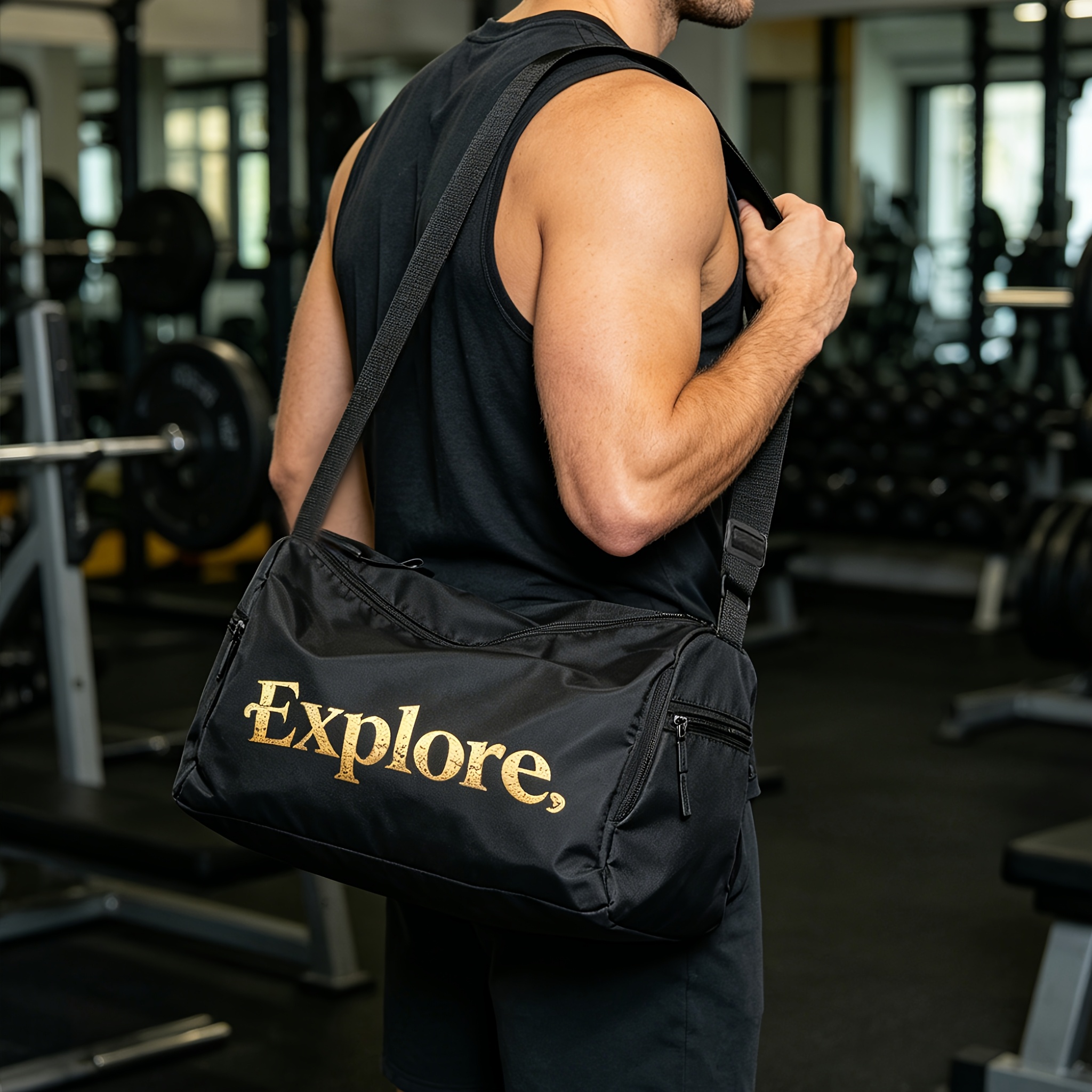 Weekender Bag Duffle - Nature Print Oxford Fitness Bag Waterproof