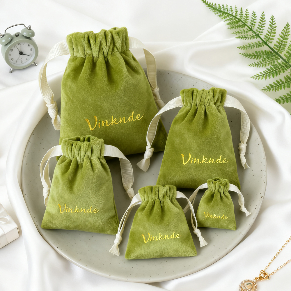 Luxury Bags Green - 50Pcs Custom Logo Luxury Matcha Green