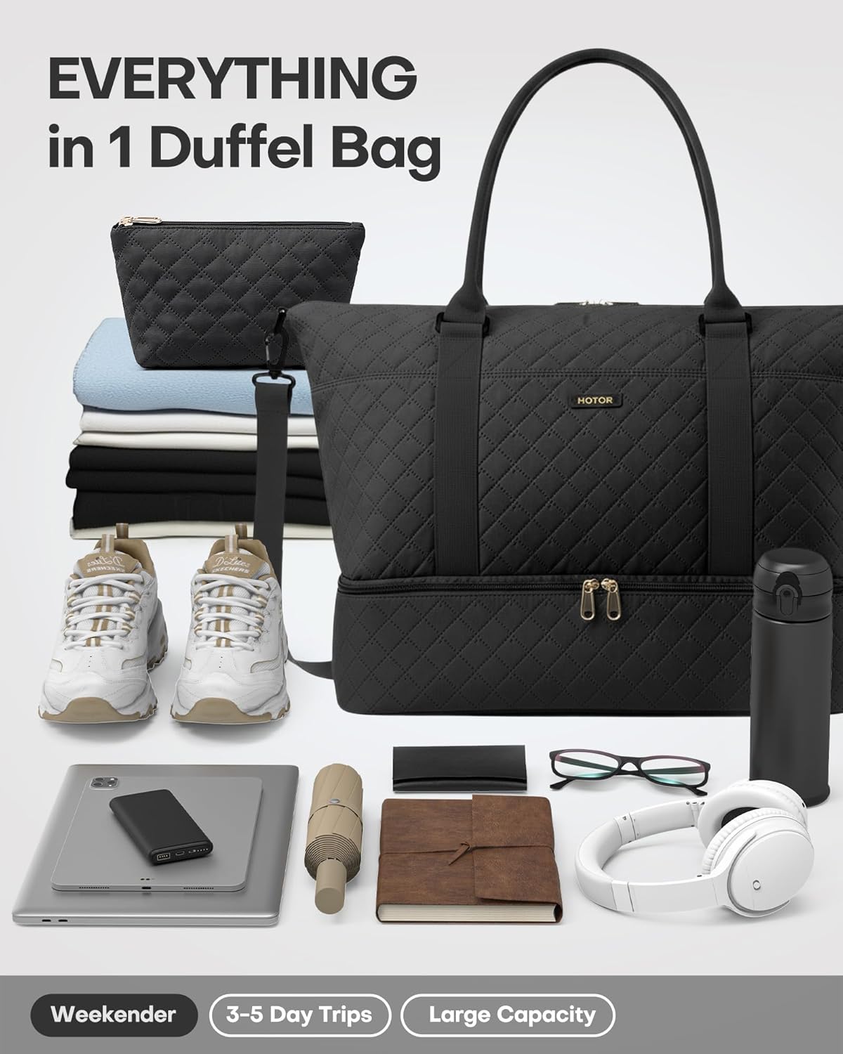 HOTOR Travel Duffel Bag - Week - Weekender Bag Duffle avis et prix