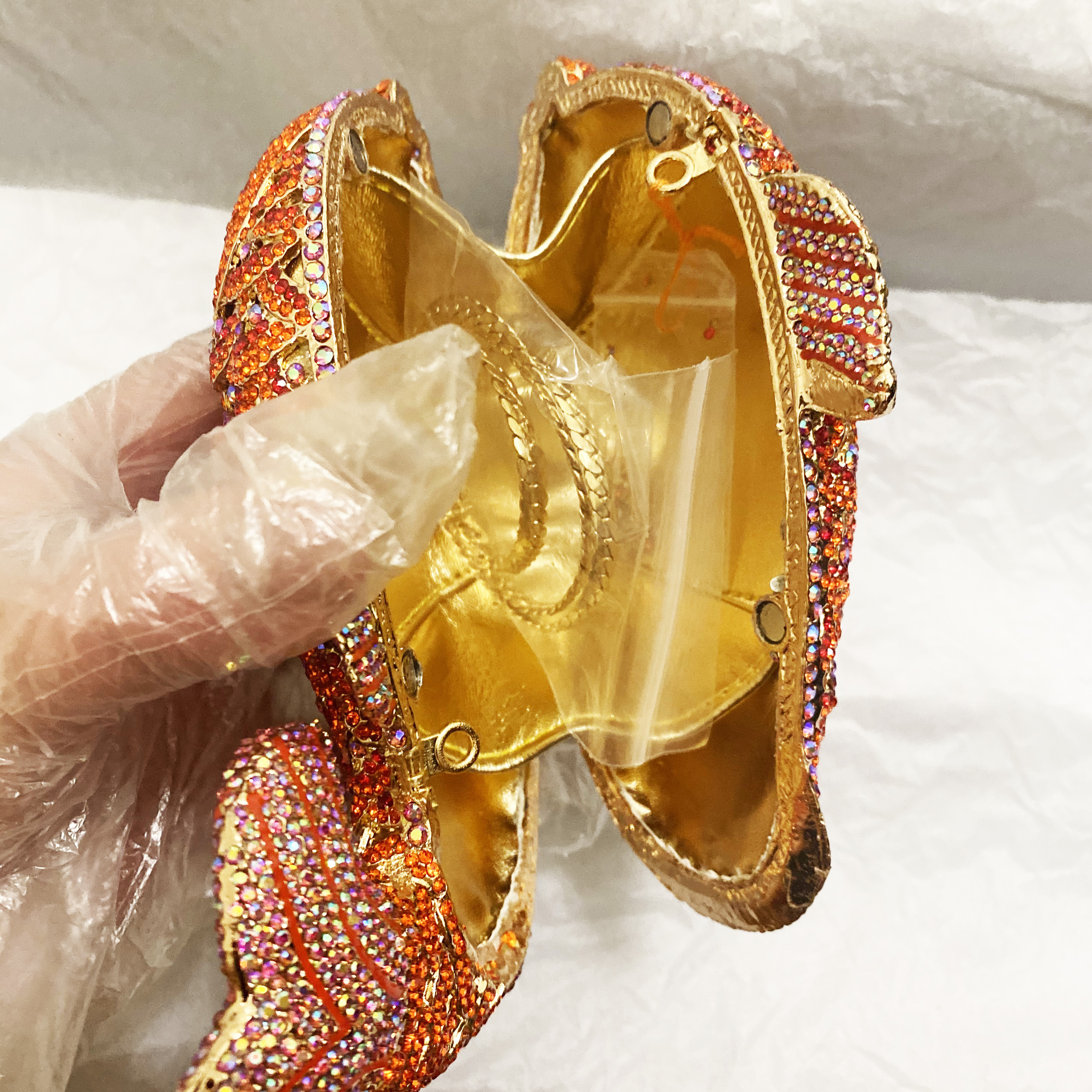 Red/Orange Fish Crystal Mini E - Luxury Bags Supplier avis et prix
