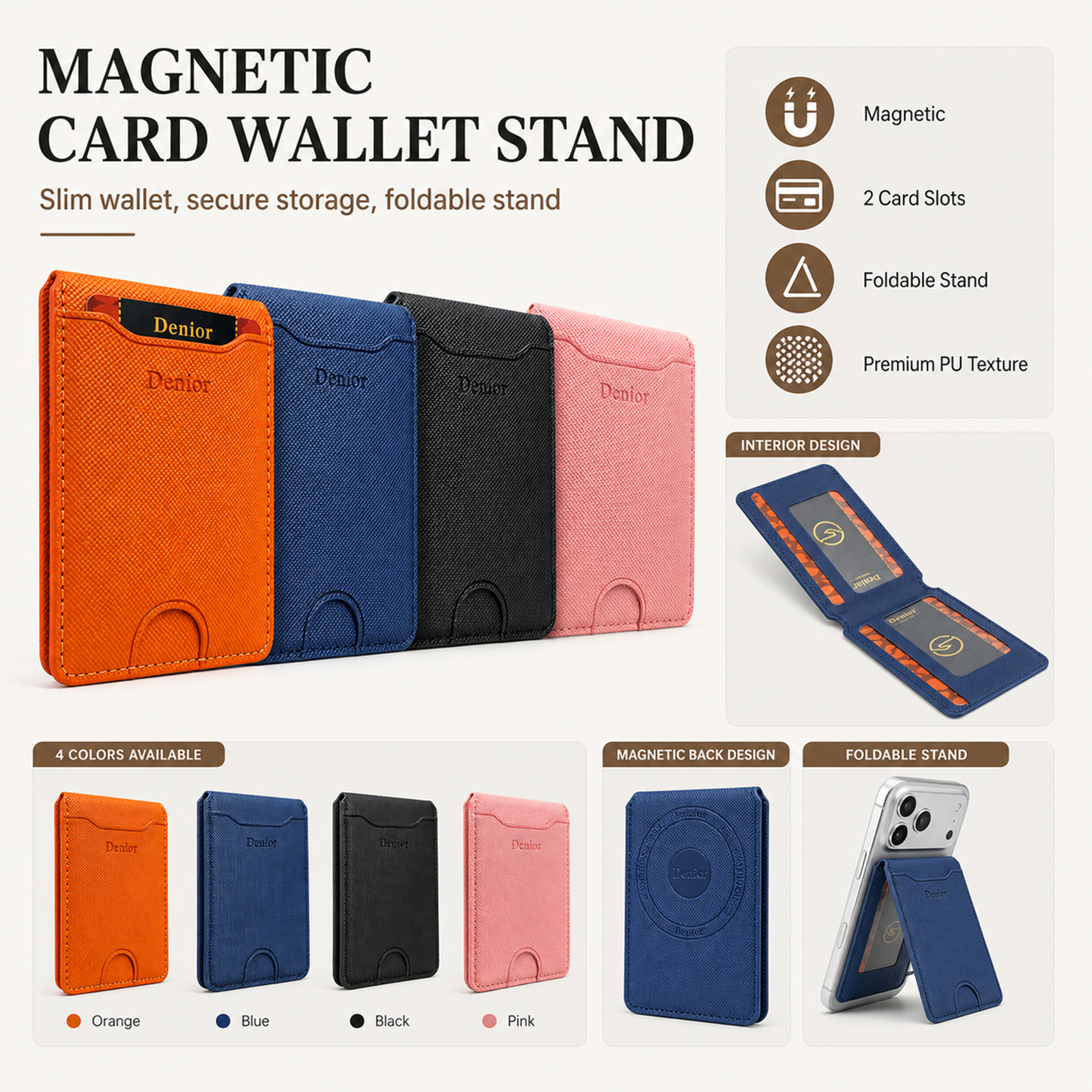 Mobile Phone Wallet Stand Magn - Luxury Bags & Leather Repair Of Atlanta Photos avis et prix