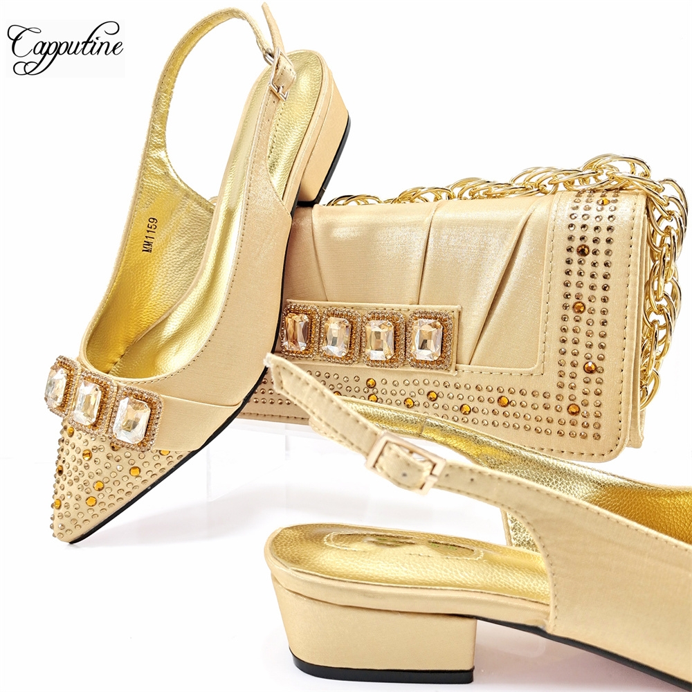 Peach Women Shoes And Bag Set  - Luxury Bags Medium Size avis et prix