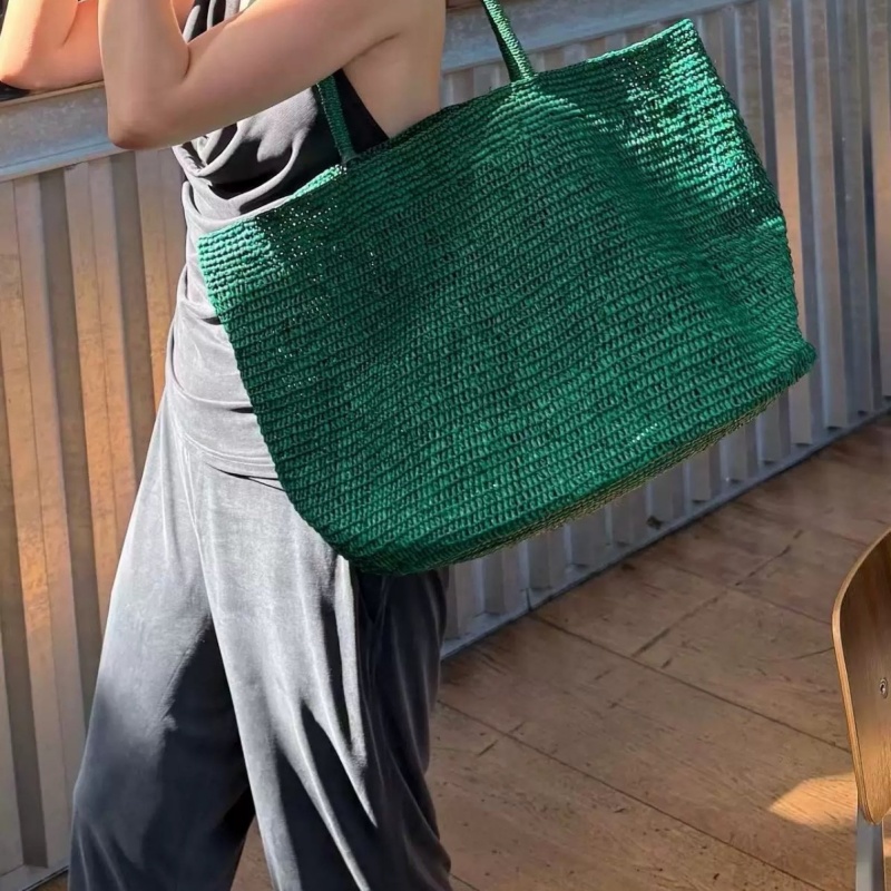 Cute Green Rattan Tote Bag – H - Luxury Bags Green avis et prix
