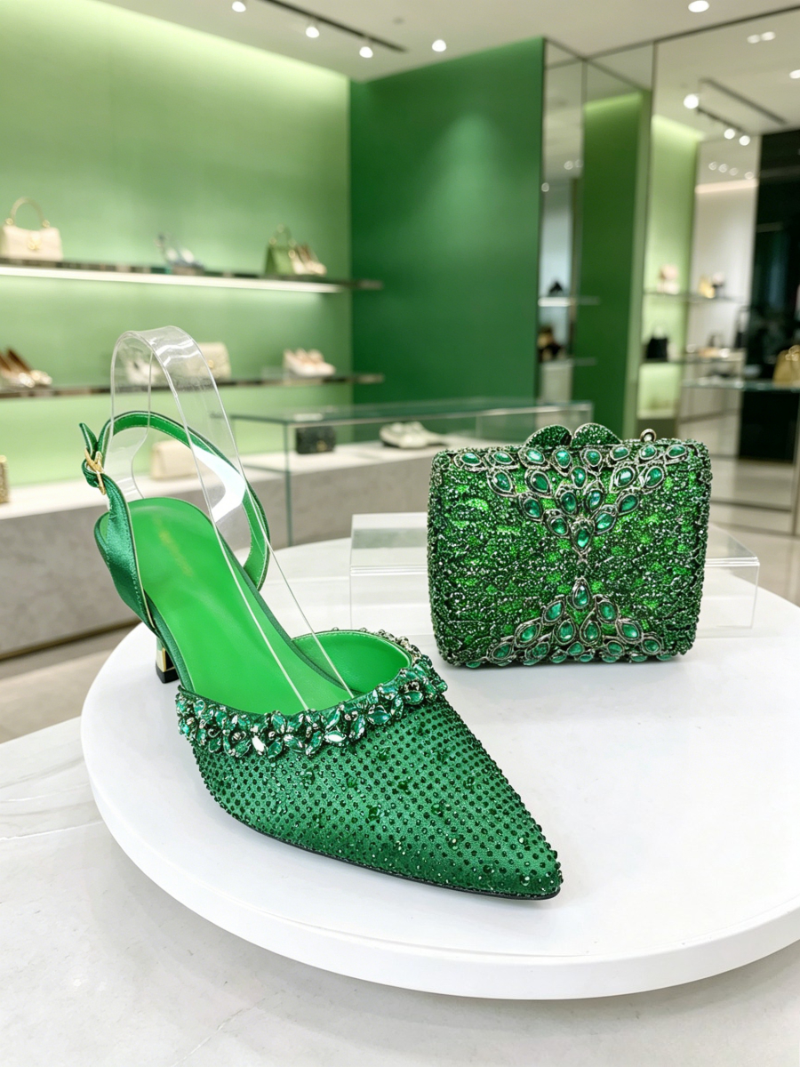 Bright Emerald Green Full Rhin - Luxury Bags Green avis et prix