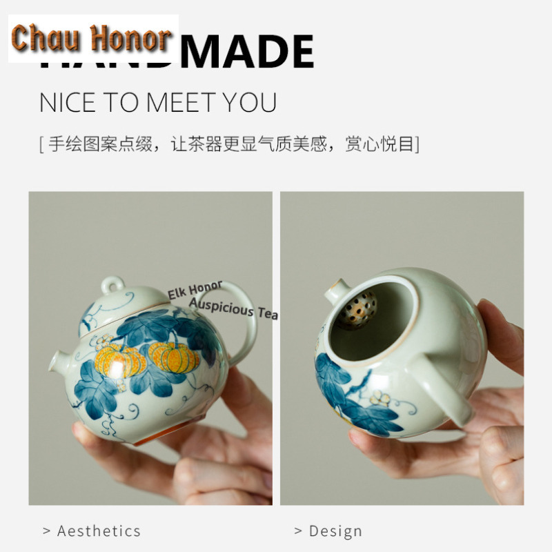 Hand-painted Pumpkin Travel Te - Luxury Bags Hand Painted avis et prix