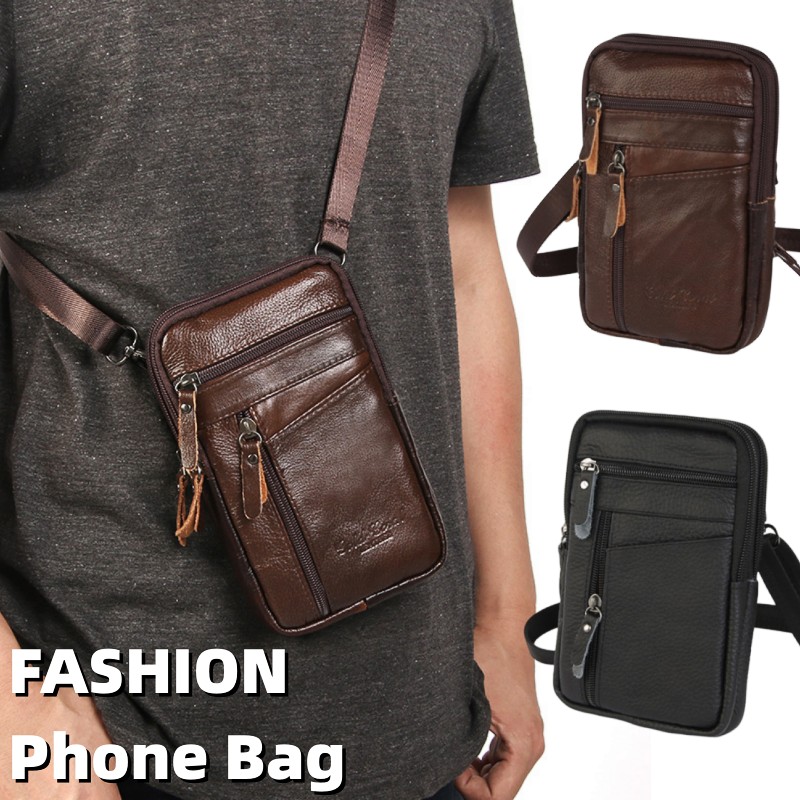 Men Luxury Genuine Leather Pho - Luxury Bags Made avis et prix