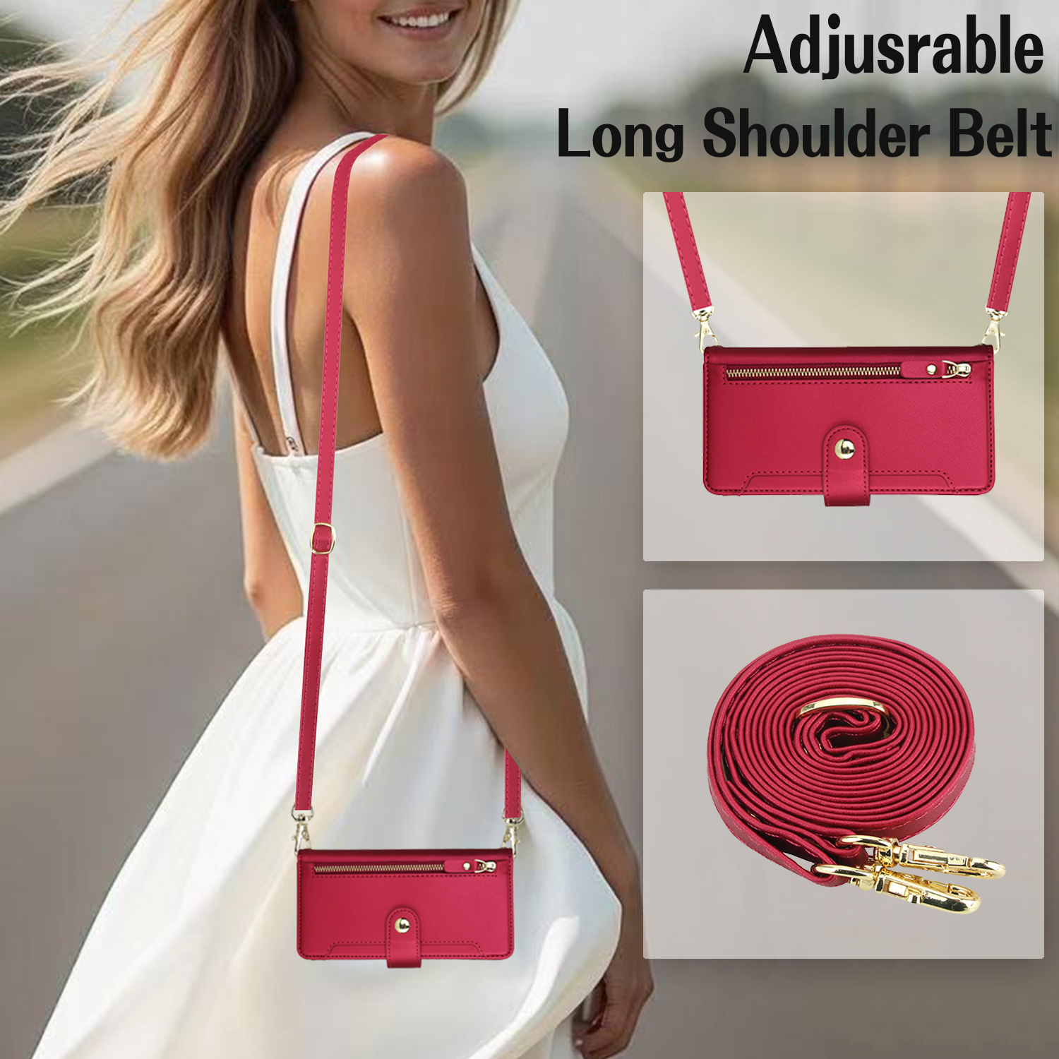 Crossbody Zipper Leather Walle - Luxury Bags & Leather Repair Of Atlanta Photos avis et prix