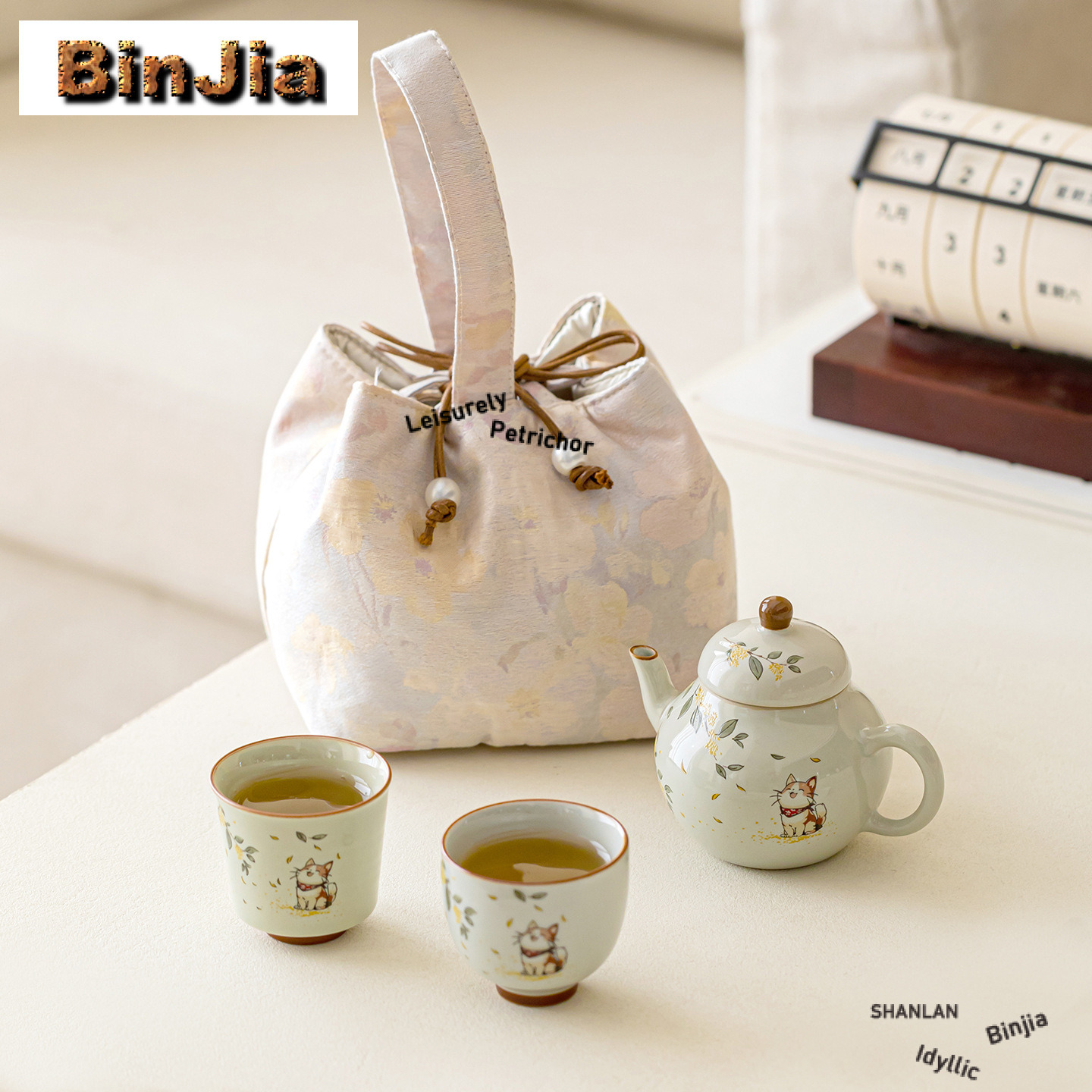 Hand Painted Osmanthus Kitten  - Luxury Bags Hand Painted avis et prix