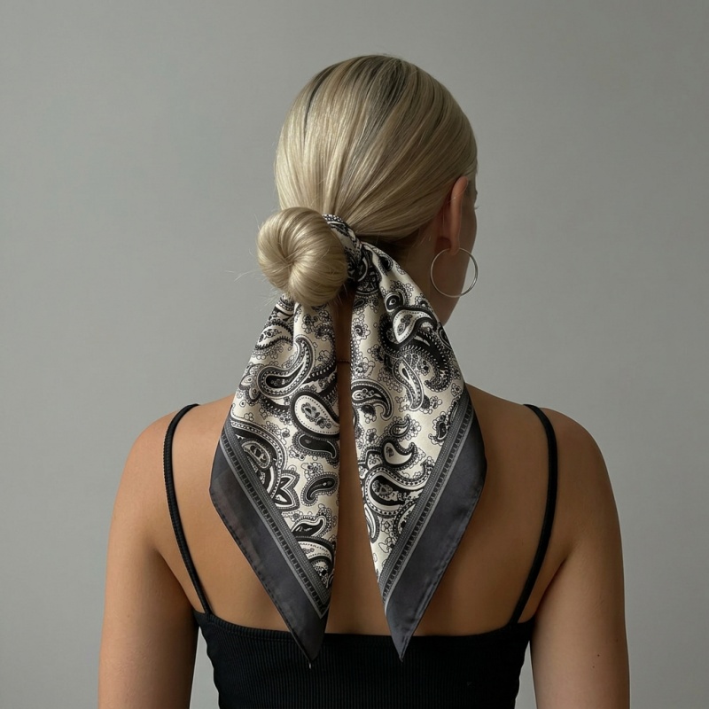 Luxury Satin Square Scarf Pais - Luxury Bags Supplier avis et prix
