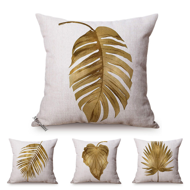 Golden Leaf Style Cotton Linen - Luxury Bags Hand Painted avis et prix